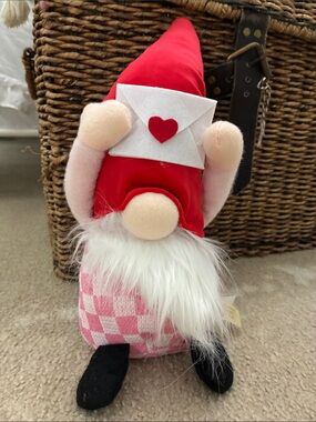 Valentine Gnome Plush with Heart Letter